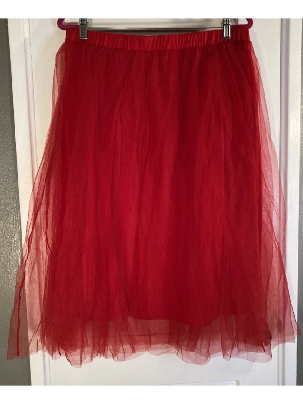 LuLaRoe Red Layered Tulle A-Line Skirt